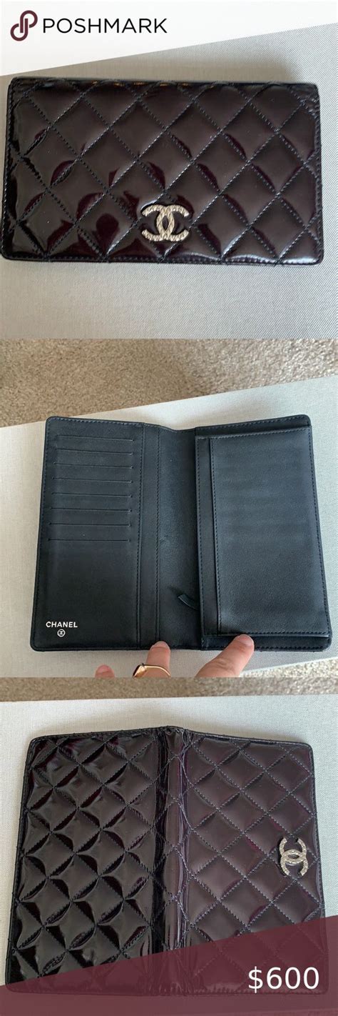 chanel black patent wallet|chanel wallets for sale.